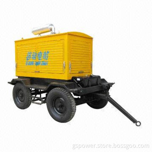 25-625kVA Trailer Power/Diesel Generator Set with Wheels, Cummins Engine/Silent Canopy, Movable